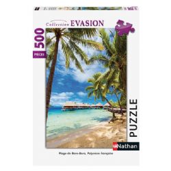 NATHAN CASSE-TÊTE 500 PIÈCES - PLAGE DE BORA-BORA, POLYNÉSIE FRANÇAISE #76-00972